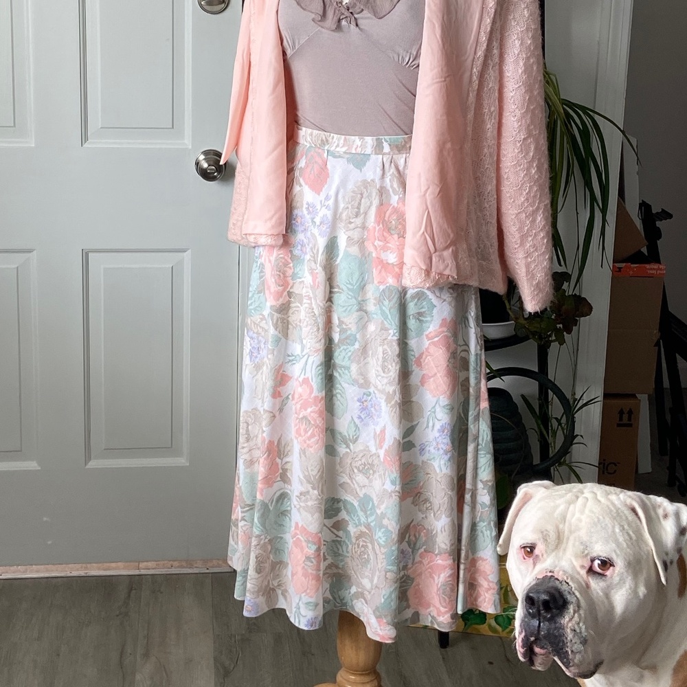 Pastel Cottagecore Floral Skirt